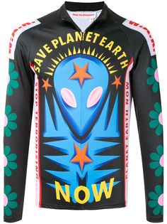 Walter Van Beirendonck топ Save Earth с длинными рукавами