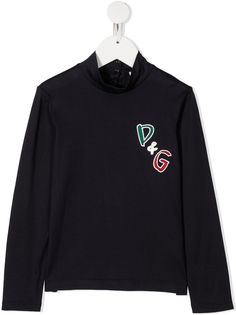 Dolce & Gabbana Kids джемпер с нашивкой-логотипом