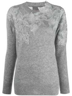 Ermanno Scervino кашемировый джемпер с вышивкой