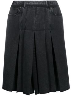 Maison Margiela плиссированные кюлоты из денима