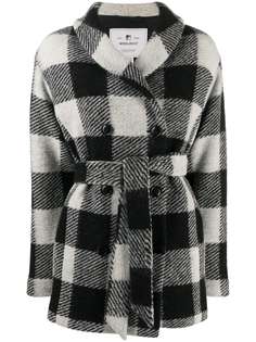 Woolrich двубортное пальто в клетку