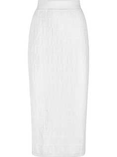 Fendi бархатная юбка с завышенной талией