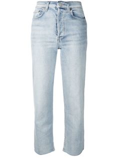 RE/DONE укороченные джинсы с необработанными краями