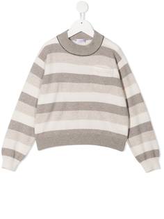 Brunello Cucinelli Kids джемпер в полоску