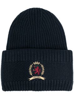 Hilfiger Collection шапка бини с нашивкой-логотипом