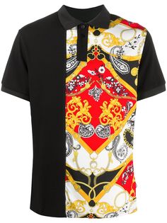 Versace Jeans Couture рубашка поло с короткими рукавами и принтом