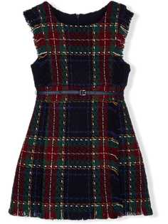 Lapin House твидовое платье с поясом