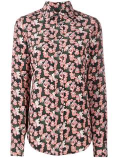 Aspesi рубашка с цветочным принтом и длинными рукавами