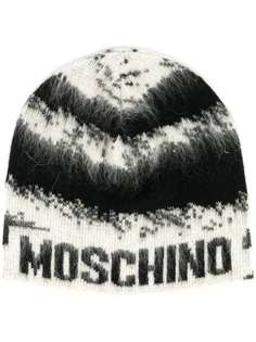 Moschino шапка бини с абстрактным узором