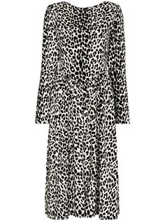 Batsheva платье миди с леопардовым принтом