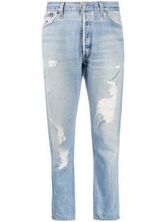 RE/DONE джинсы прямого кроя с эффектом потертости