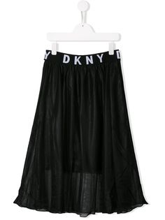 Dkny Kids юбка миди с логотипом на поясе