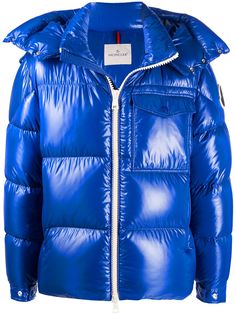 Moncler глянцевый пуховик