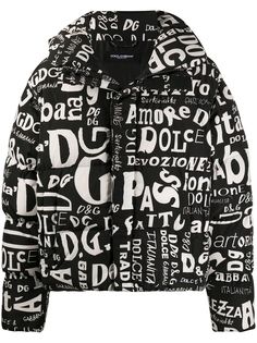 Dolce & Gabbana пуховик с надписью