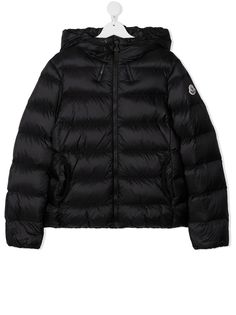 Moncler Kids бомбер с нашивкой-логотипом