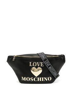 Love Moschino поясная сумка с металлическим логотипом