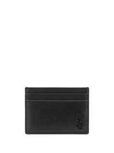 Saint Laurent картхолдер с металлическим логотипом