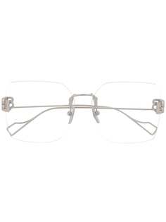 Balenciaga Eyewear очки в безободковой оправе с логотипом BB