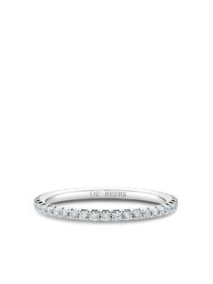 De Beers Jewellers кольцо Aura Eternity из белого золота с бриллиантами