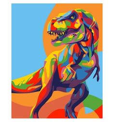 Картина по номерам Артвентура Радужныи Динозавр