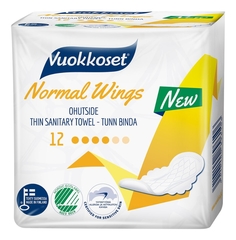 Прокладки Vuokkoset Normal without Wings с крылышками, 12 шт