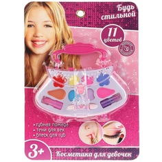 Набор косметики Играем Вместе тени для век/помада/блеск для губ, от 3 лет