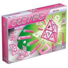 Магнитный конструктор Geomag Pink 68 деталей