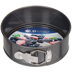 Форма для выпечки с антипригарным покрытием Daniks K-800(0,4) круглая разъемная, 18х6.8 см