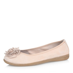 Балетки Бежевые кожаные балетки Jana Shoes