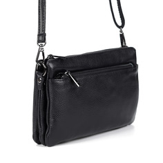 Сумки Черная сумка из кожи через плечо Respect