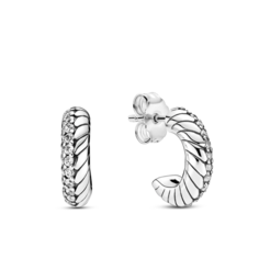 Серьги-кольца "Змейка Pandora"