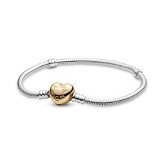 Браслет Moments "Сердце" из серебра с замком Pandora Shine