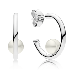 Серьги-кольца "Жемчужины" Pandora