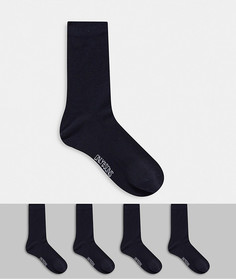 Набор из четырех пар темно-синих носов до щиколотки Only & Sons-Темно-синий