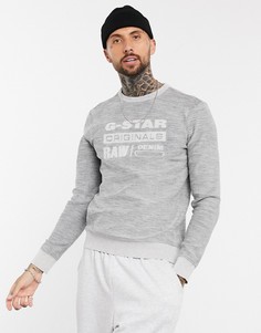 Джемпер с логотипом G-Star Premium Core-Серый