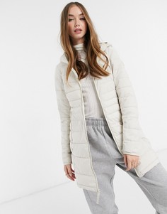Легкий кремовый пуховик Abercrombie & Fitch-Белый