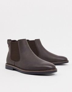Темно-коричневые ботинки челси River Island-Коричневый