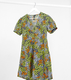 Чайное платье с мелким цветочным принтом Influence Tall-Мульти