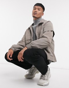 Коричневая куртка в стиле милитари Hummel-Коричневый