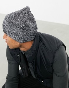 Темно-серая шапка-бини ASOS DESIGN-Серый