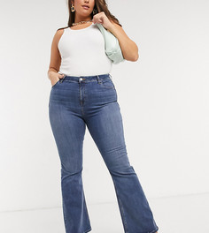 Моделирующие расклешенные джинсы ASOS DESIGN Curve-Синий