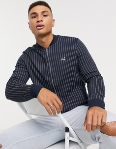 Темно-синий трикотажный бомбер Burton Menswear MB collection