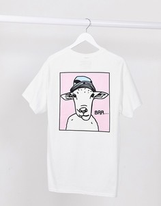 Белая футболка с принтом овечки New Love Club-Белый