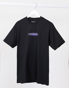 Черная футболка с неоновым логотипом-надписью Carhartt WIP-Черный