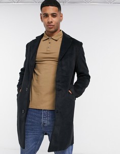 Черное пальто из ткани с добавлением шерсти Another Influence-Черный