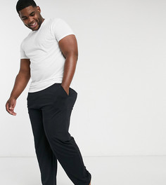 Черные пижамные штаны с фирменным поясом ASOS DESIGN Plus-Черный
