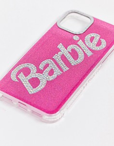 Розовый блестящий чехол для iPhone Skinnydip Barbie