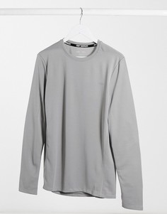 Серый лонгслив из быстросохнущей ткани ASOS 4505 icon training-Neutral