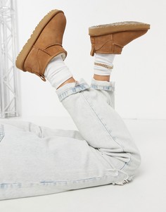 Полусапожки каштанового цвета UGG Classic Ultra Mini-Коричневый цвет