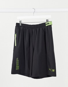 Черные шорты с графическим логотипом Puma Training-Черный
